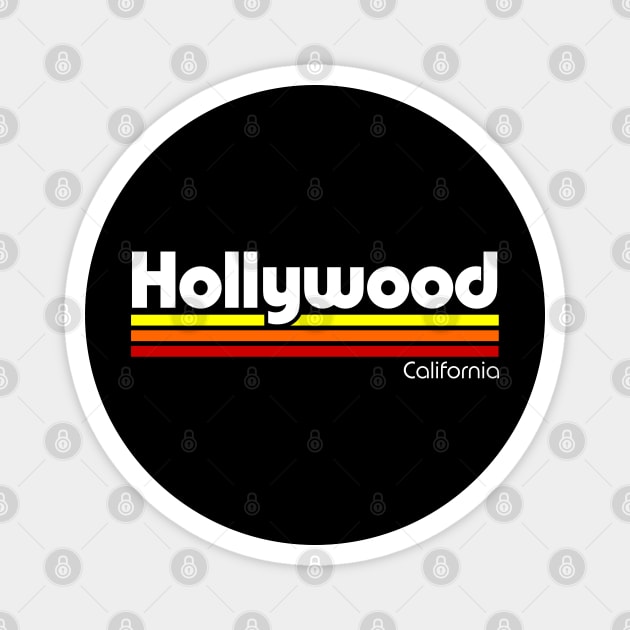 Retro Hollywood California Magnet by Styleuniversal